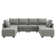 U shaped Sectional Sofa Modular Sectional Couch with Storage Ottoman