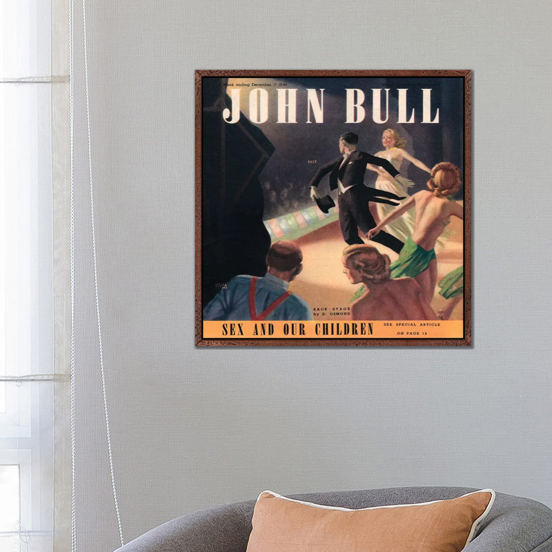 1946 John Bull Magazine Cover 1 Piece Wall Art on Canvas, 66.04 cm H x 66.04 cm W, Classic Wood Framed