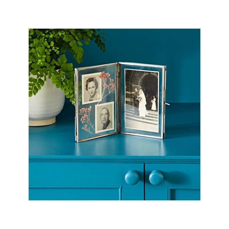 Metal Picture Frame, 16cm x 22.5cm, Antique Silver