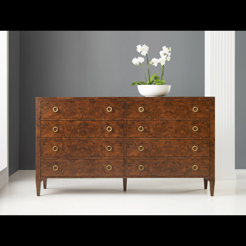 Commode double 8 tiroirs noyer