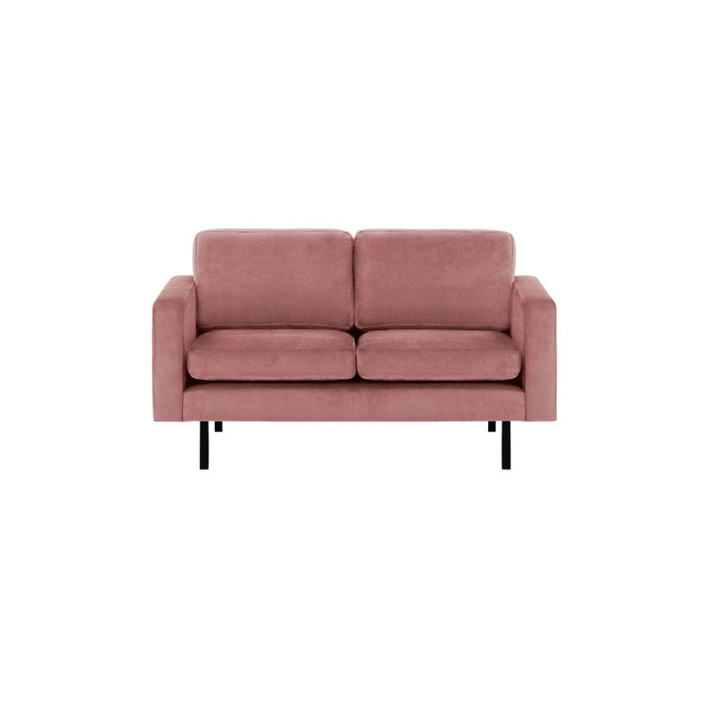 Neilius 2 Seater Velvet Loveseat, Pink