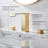 Widespread 2 Handles Bathroom Faucet 3 Hole 6-16inch With Drain Assembly-98600403