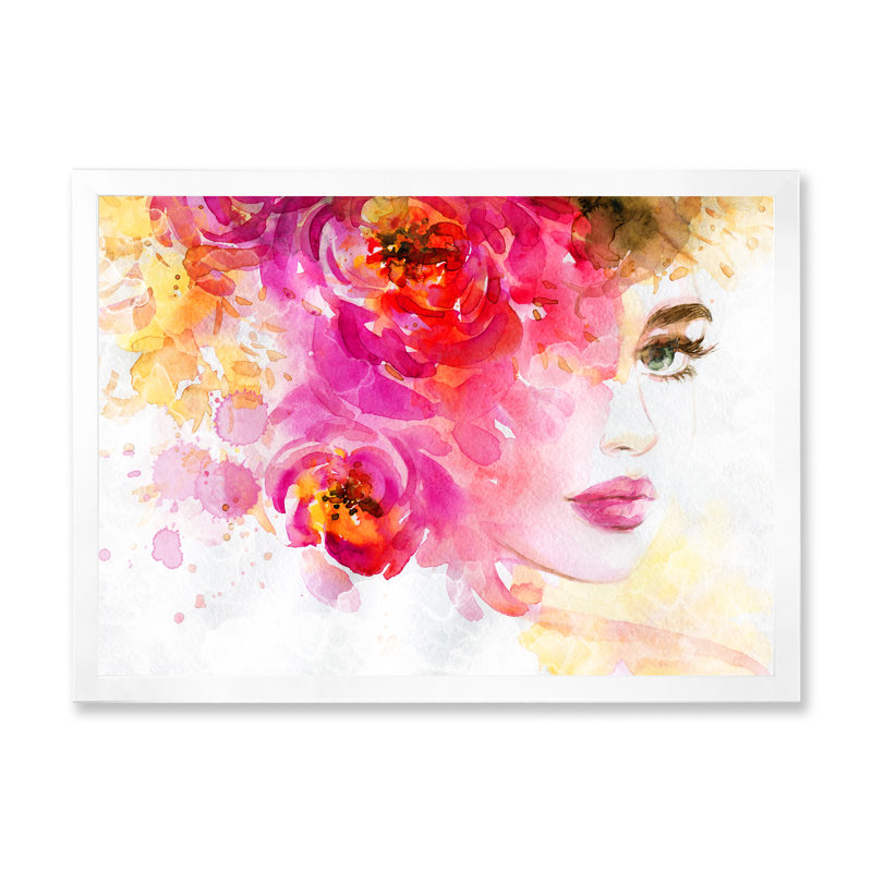 Art floral sur toile, H 12 po x l 20 po x P 1,5 po, Cadre photo blanc