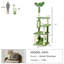 Arbre à chat 56 po avec hamac, griffoir et dispositif anti-basculement PawHut, vert