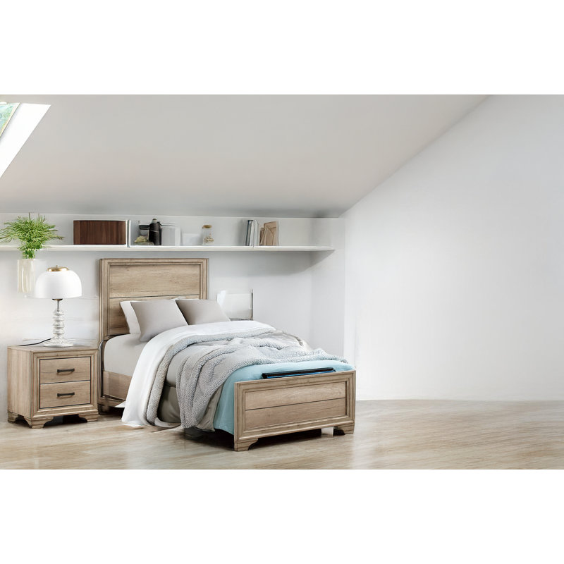 Braxton Rustic Melamine Panel Bedroom Set, Queen