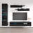Lovelace 85" Modern Floating Wall Mounted Entertainment Center with 16-Color LED Lighting, High Gloss Finish-687745264
