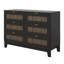 Commode 6 tiroirs, commode rustique en bois de style campagnard, armoire de rangement pour chambre à coucher avec poignées en métal-1075422668