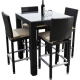 Ibiza Outdoor 5 - Piece Bar Height Dining Set with Cushions