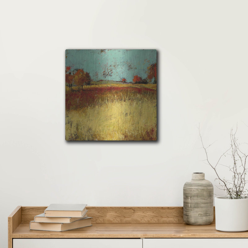 Red Barrel Studio® «Country Side No 2» par Linda Nickell, art mural en métal, H 12 po x l 12 po