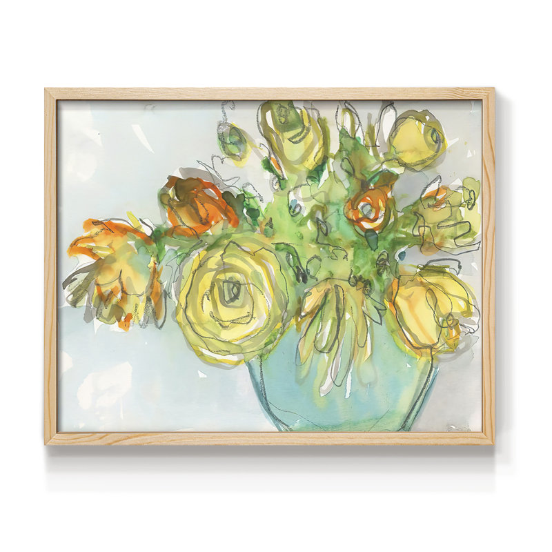 Printemps accent floral I - impression encadrée - réaménageable, Naturel, H 16 po x l 20 po