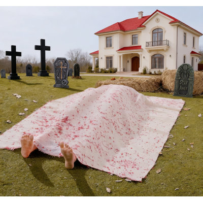 5 pieds d'Halloween, corps gonflable effrayant, accessoire gonflable maison hantée, corps extérieur couvert, décor de fête
