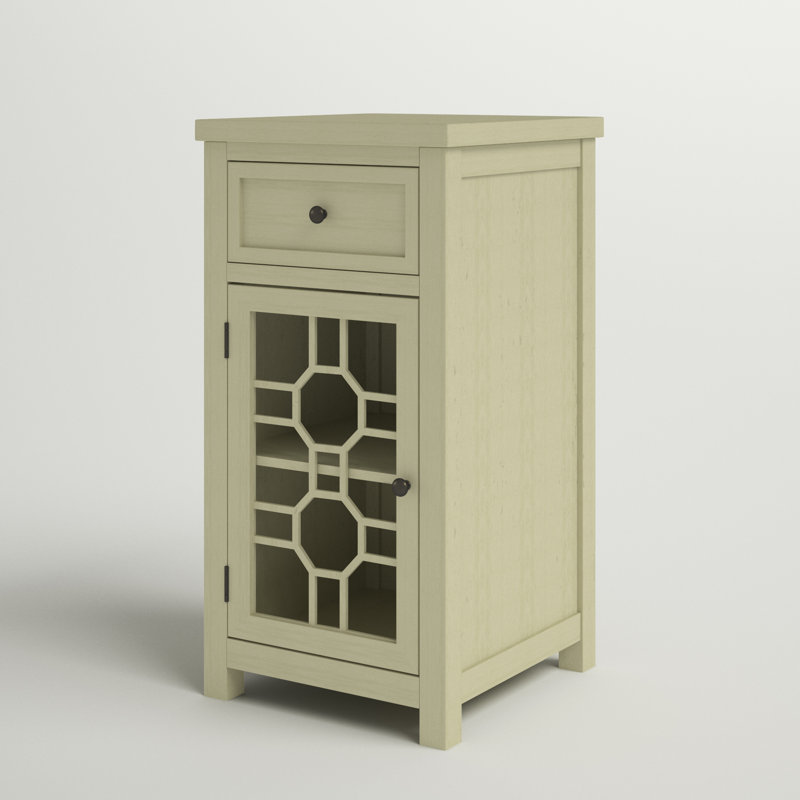 End Table with Storage, Antique White