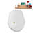 55" Streamline Soaking Freestanding Tub and Tray With Internal Drain-101681187