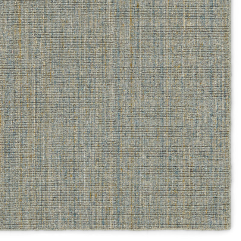 Tapis rayé bleu tissé à la main Lido, Rectangle 8 pi x 10 pi