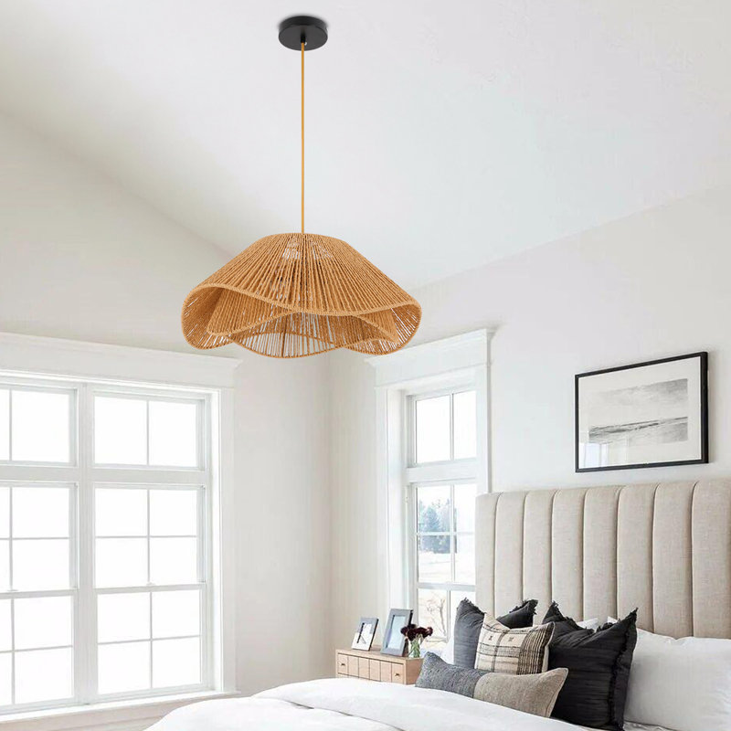 19.68” Hemp Rope Pendant Light