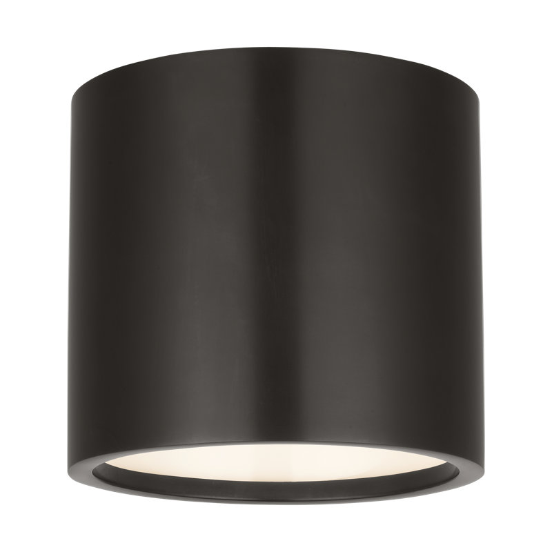 Dola 1 - Light LED Flush Mount, Clear/Bronze, Bronze, 5.5" H x 6" W x 6" D