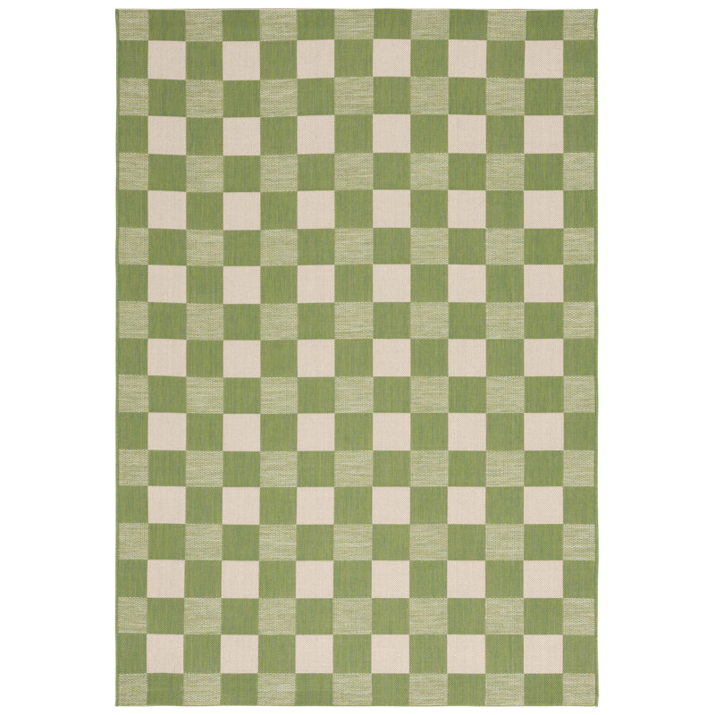 Tapis d'intérieur / extérieur à carreaux Orith Performance, Rectangle 2 pi 7 po x 5 pi