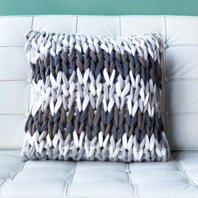 Hygge Nordic Striped Reversible Throw Pillow