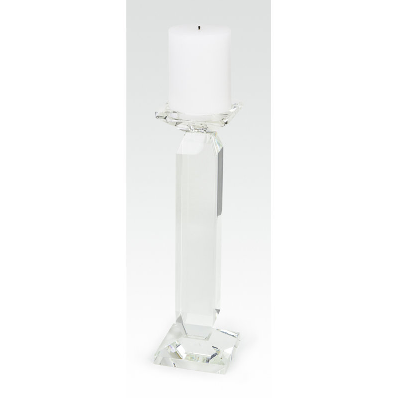 Bougeoir en cristal, H 13,5 po x l 4 po x P 4 po