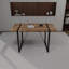 Ensemble de table de salle à manger en bois aggloméré de 55 po avec ensemble de 4 pièces de table de salle à manger en bois foncé