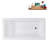 59" Streamline Soaking Glossy White Freestanding Tub and Tray With Internal Drain-101413266