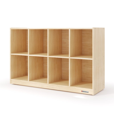 Organisateur de rangement mobile pour salle de classe Foundations ClassKeeper à 8 compartiments avec roulettes, bois naturel