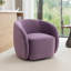 Fauteuil demi-tonneau pivotant en velours Arrun-223861495