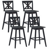 Luvine Swivel Solid Wood Counter Stool