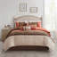 Ensemble d'édredon 7 pièces en faux suède Coral Queen-127671349