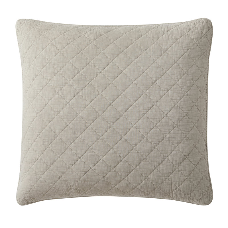 Taie décorative rustique en coton couleur unie, Euro, Sable