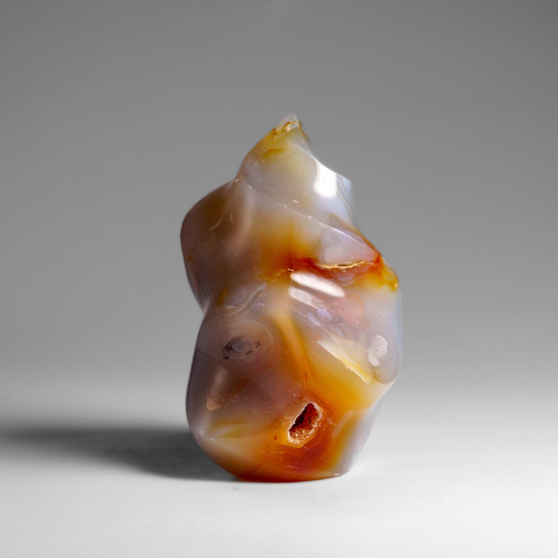 Genuine Polished Agate Flame Freeform From Madagascar (.8 Lbs)