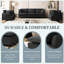 3 fauteuils 3 places et 2 fauteuils, canapé modulaire en chenille modulaire, mobilier de salon à 5 places pour différents espaces, pieds confortables de différents décors,
