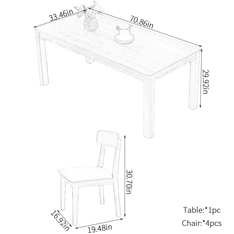 Bepper, H 29,92 po x L 70,86 po x l 33,46 po