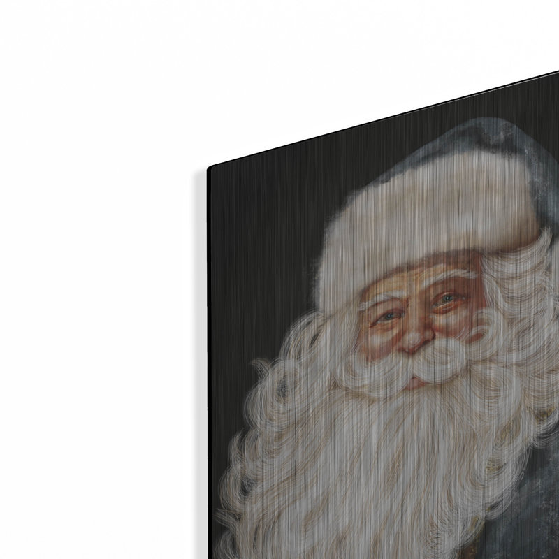  «Blue Santa» par Ashley Bradley, art mural en métal, 12 po x 16 po, H 16 po x l 12 po
