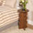 Scalloped Edge Accent Table in Walnut Finish-601132392
