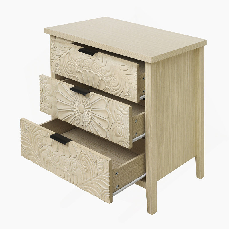Armoire 3 tiroirs, mobilier américain, convenant à la chambre à coucher, au salon et au bureau