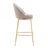 Celano Indoor Metal Upholstered Barstool, Gold-Plated Frame And Mix Beige Upholstery, Set Of 2-1260164106