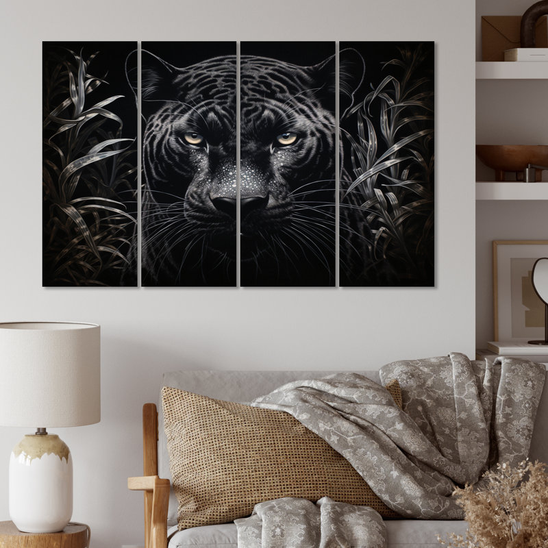 Grattoir noir et blanc Panther Nocturnal 4 pièces
