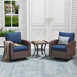 Outdoor Rattan Seating Group With Side Table