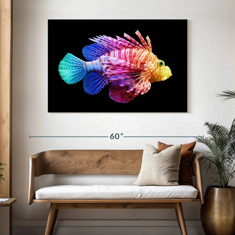 Brampt Rainbow Lionfish, 32" H x 48" W