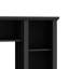 Meuble télé compatible avec téléviseur 75 pouces, noir, avec rangement polyvalent et tablettes réglables en hauteur, finition noire.