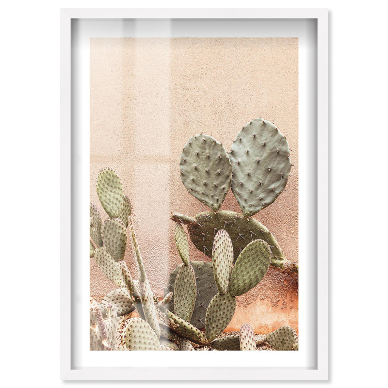 Décoration murale «Peach Spikes Shadowbox» par Notoriart, cadre blanc, 11 x 16, H 16 po x l 11 po, Cadre blanc