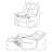 Beca Slate Blue Upholstered Power Lift Recliner