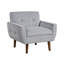 Chaise d'appoint rembourrée et capitonnée-1099036715