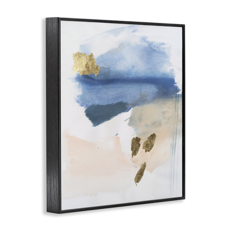 «Blue & Blush Ombre», art de la giclée encadrée par Victoria Barnes, Giclée encadrée noir minuit, H 30 po x l 24 po
