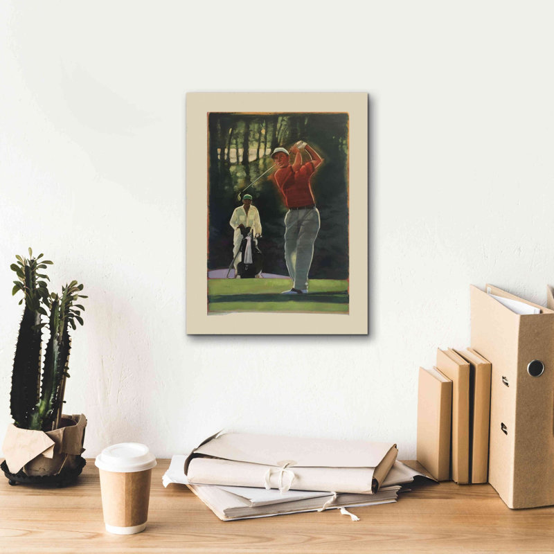 «The Golfer» par Bruce Dean, estampe numérique sur toile, H 16 po x l 12 po x P 0,75 po