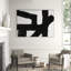 Untitled Black and White 1' Framed Graphic Art Print on Canvas