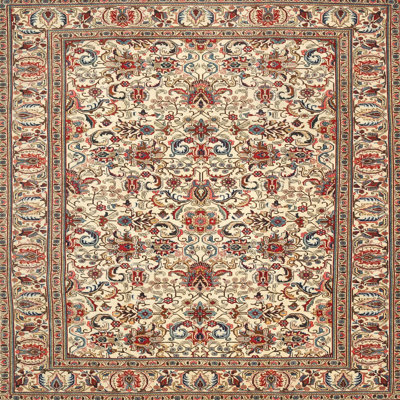 Tapis brun/bleu/gris traditionnel Ayman