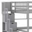 Loft Bed With Desk, Storage Shelves And Staircase-232214092