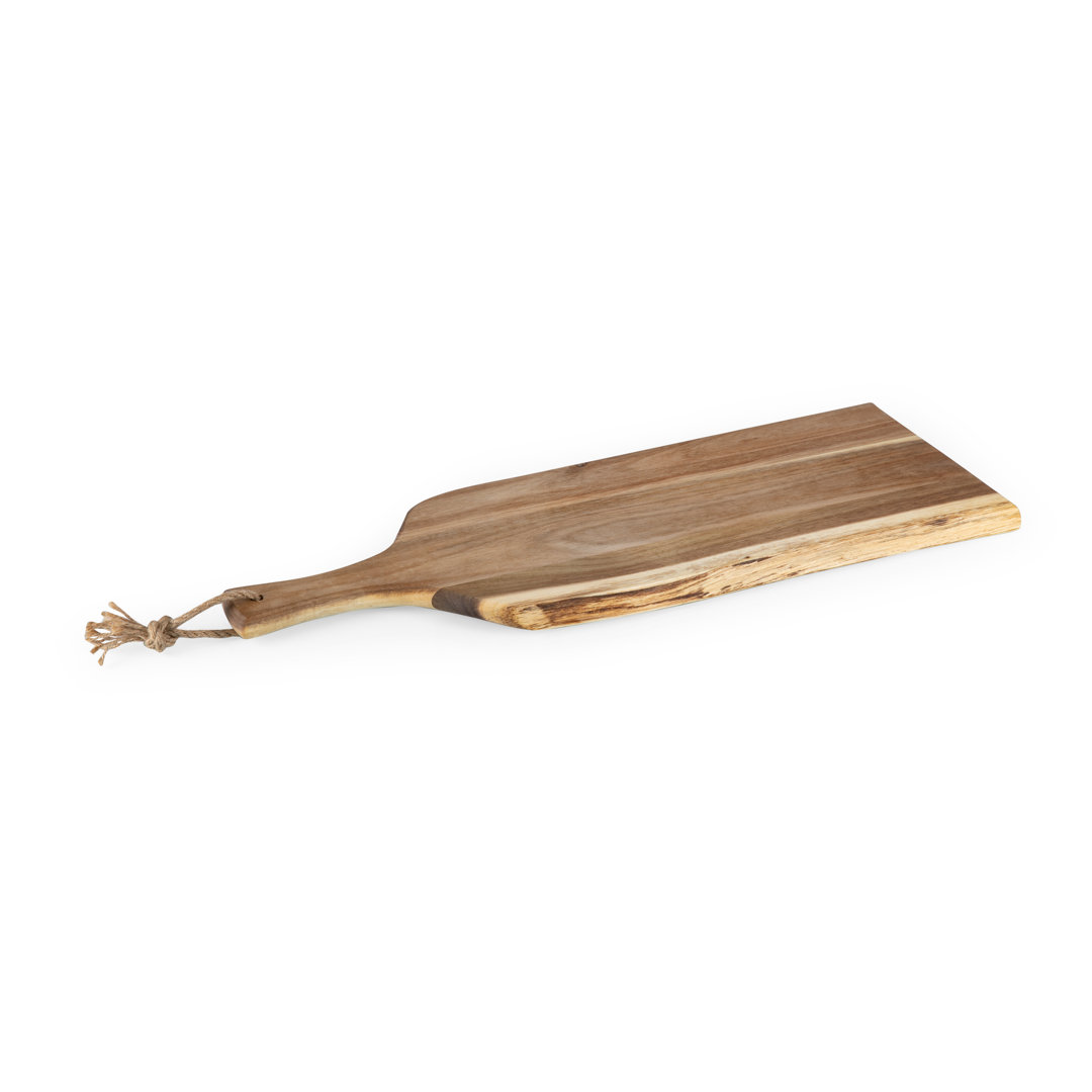 Dunson Artisan Acacia Charcuterie Cheese Board and Serving Platter with Raw Wood Edge Gracie Oaks 